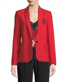 Amour Embellished Blazer Jacket at Neiman Marcus